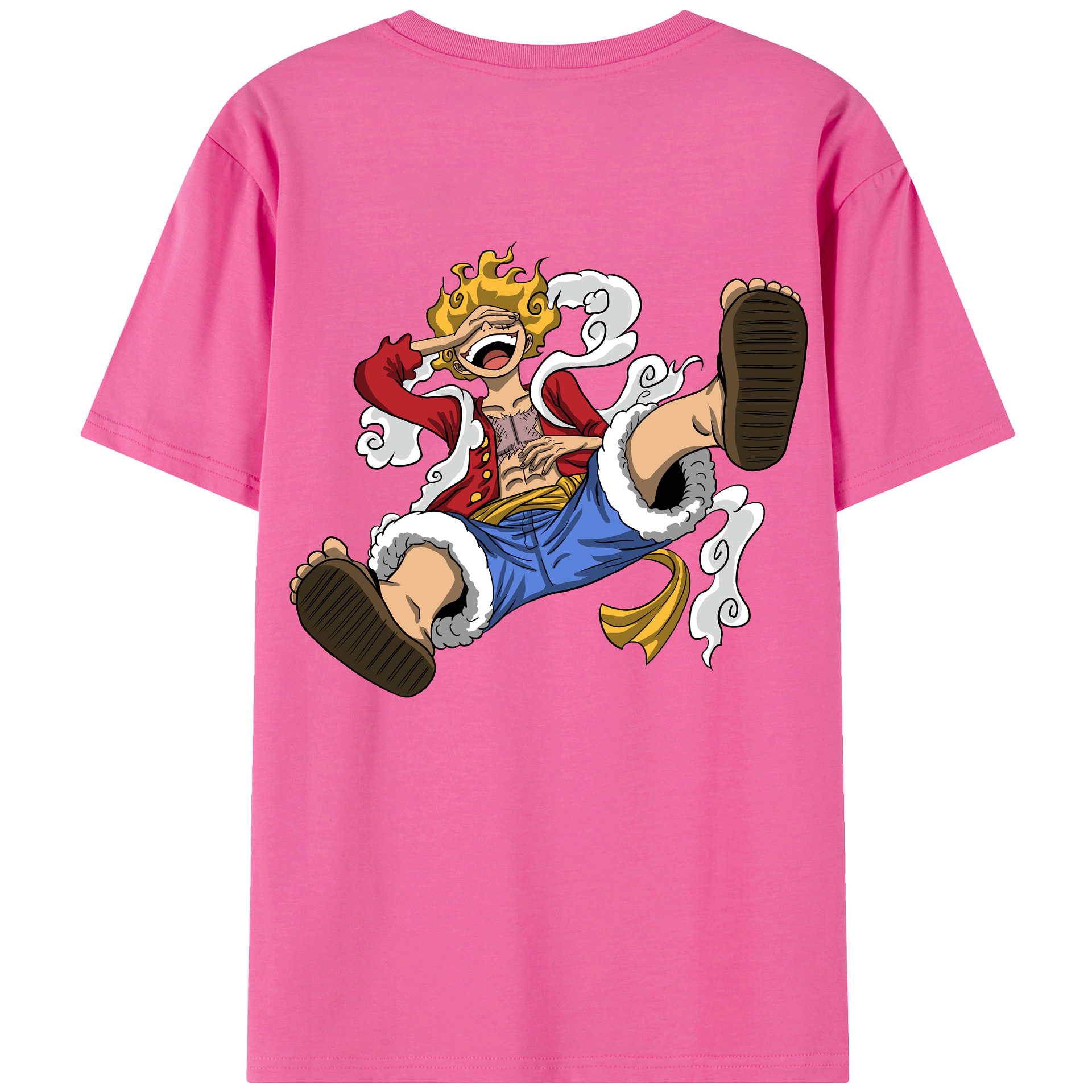 ワンピース モンキー・D・ルフィ ONE PIECE Monkey D. Luffy レディース半袖Tシャツ(バックプリント)